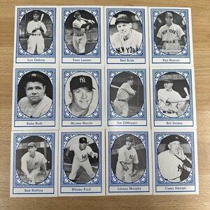 1980 TCMA All Time Yankees 12 Card Set